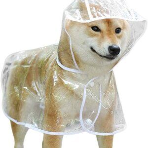 Zerodis Dog Raincoat Transparent Pet Raincoat Size S